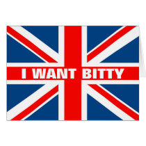 Union Jack I want bitty Cards