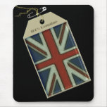 Union Jack Label Mouse Pad