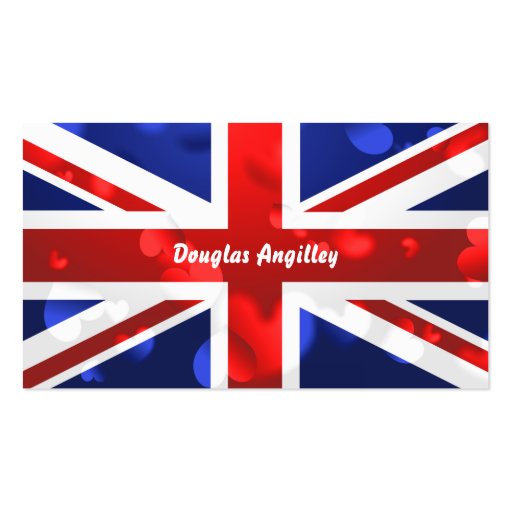 Union Jack Love, Business Card Templates (front side)