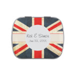 Union Jack Monogram Wedding Favor Filled Candy Tin at Zazzle