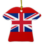 Union Jack on Ceramic T Shirt Ornament