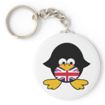 Union Jack Penguin Keychain