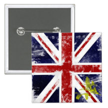 Union Jack Pinback Button