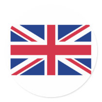 Union Jack Products and T shirts Round Sticker