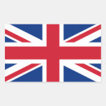 Union Jack Reino Unido Rectangular Pegatina