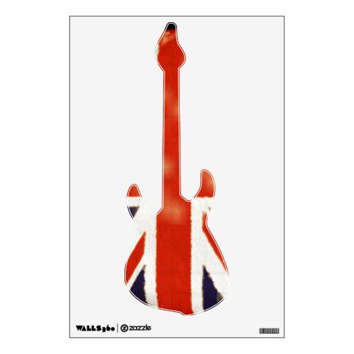 Union Jack Rock Guitar Wall Decal Zazzle