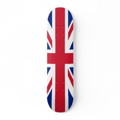 Union Jack Skate Deck by zazzleskateboards