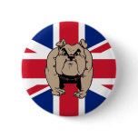 Union Jack UK bulldog button