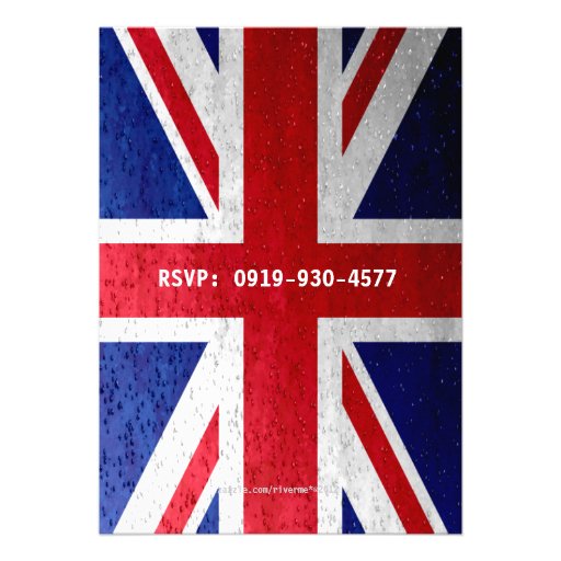 Union Jack UK Flag Birthday Party Invitations