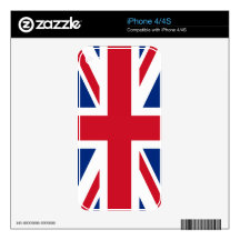 Union Jack United Kingdom Decal For iPhone 4