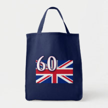 Union Jack with 60 for the Diamond Jubilee Canvas Bags
