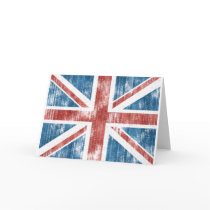 Union Jack worn Greeting Cards