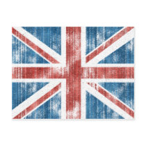 Union Jack worn Post Cards