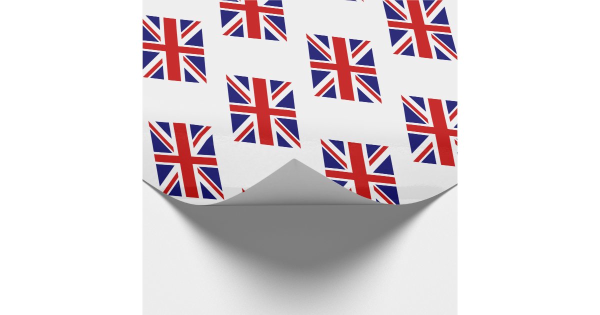 Union jack wrapping paper with British flag Zazzle