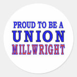 UNION MILLWRIGHT ROUND STICKERS