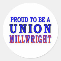 UNION MILLWRIGHT ROUND STICKERS