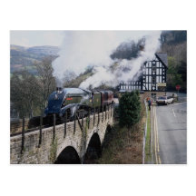 Union of South Africa Steam Train, on Berwyn Viadu Postcard