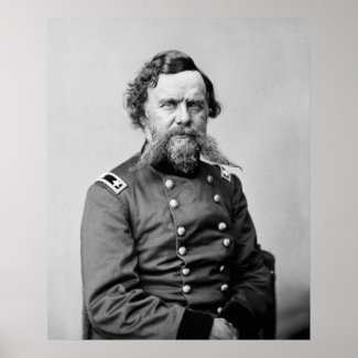 Union Officer with Huge Mustache, 1860s. print