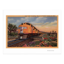 Union Pacific Railroad "City of Los Angeles" Postcards