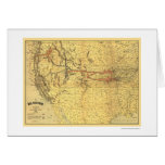 Union Pacific Railroad Map 1900 Greeting Card