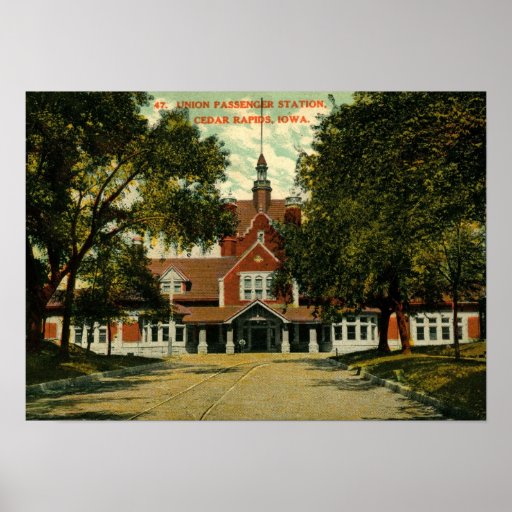 Union Passenger Depot, Cedar Rapids IA Vintage Posters