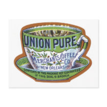 Union Pure Merchant's Coffee Label postcards