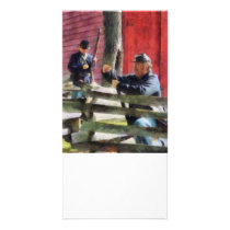 Union Soldier Loading Rifle Picture Card