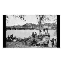 Union soldiers guarding the Potomac River in 1861 Business Card Template