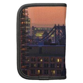 Union Square view of Manhattan Bridge, Pink Sky Planner