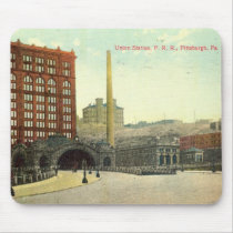 Union Station, Pittsburgh PA 1910 Vintage Mousepad
