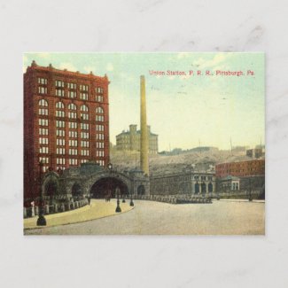 Union Station, Pittsburgh PA 1910 Vintage postcard