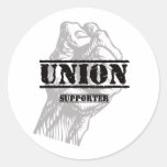 Union Thug Supporter Round Sticker