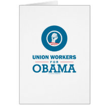 Union Workers for Obama Greeting Cards