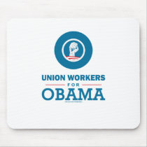 Union Workers for Obama Mousepad