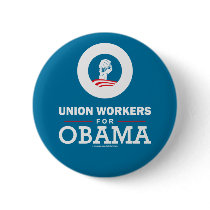 Union Workers for Obama Pinback Buttons
