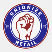 Unionize Retail Round Sticker