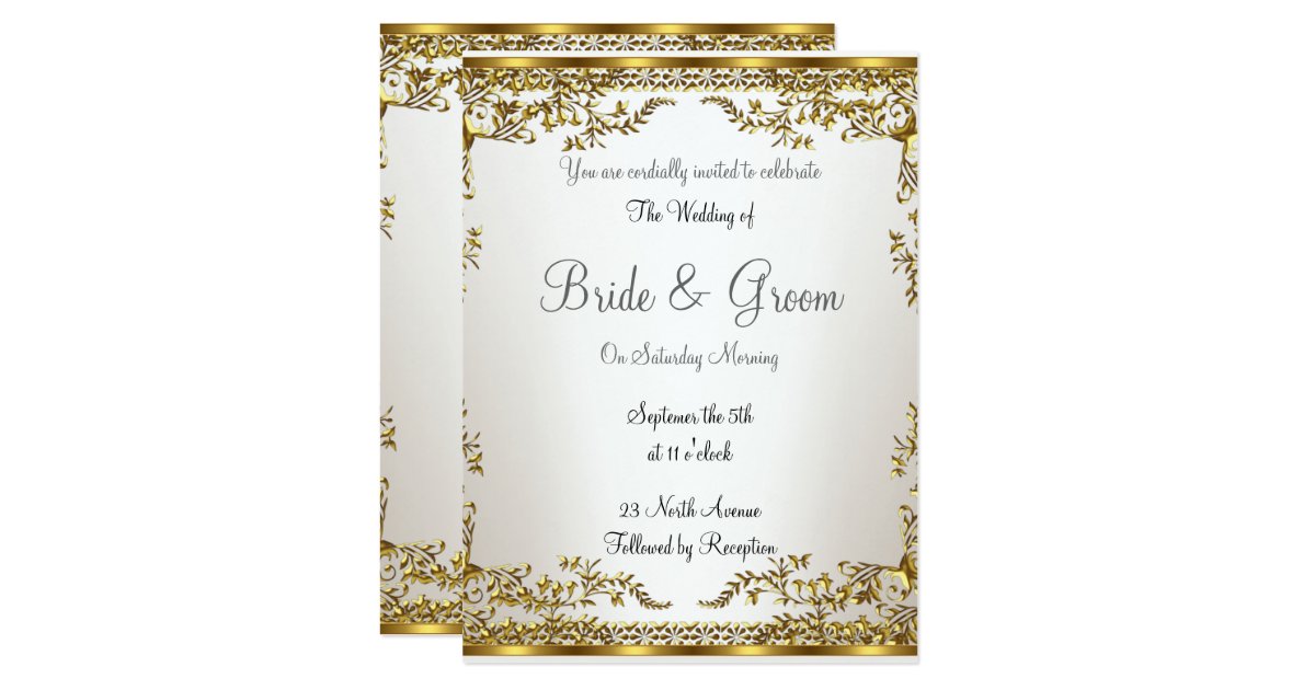 Unique and Elegant Wedding Invitation Zazzle