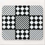 Unique black and white pattern mousepad mousepads
