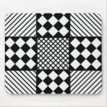 Unique black and white pattern mousepad
