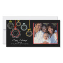 Unique Black  Christmas Oraments Photo Card photo cards