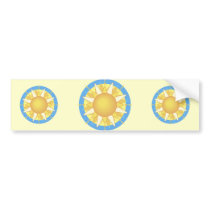 Unique Bright Sun Design Bumper Sticker