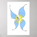 Unique butterfly - sun poster