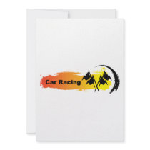 Unique Car Racing Emblem Personalized Invite