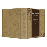 Unique Chocolate Brown Swirl Binder