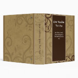 Unique Chocolate Brown Swirl Binder