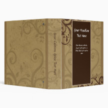 Unique Chocolate Brown Swirl Binder