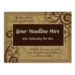 Unique Chocolate Swirl Business Postcard Template postcards