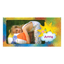 Unique colorful photo frame with dreaming sun photo cards by Kidsplanet Unique colorful photo frame with dreaming sun photo cards