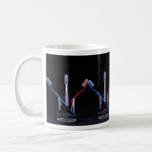 Unique colorful toothbrushes mugs