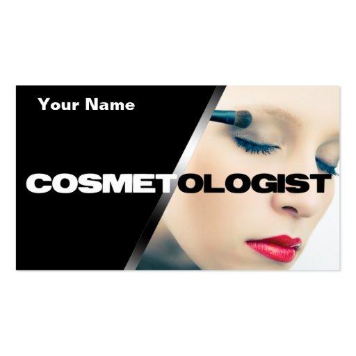 Unique Cosmetologist Business Cards (front side)